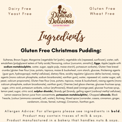 Gluten Free Christmas Pudding (large)